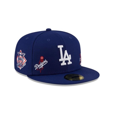 Blue Los Angeles Dodgers Hat - New Era MLB Multi 59FIFTY Fitted Caps USA2783569